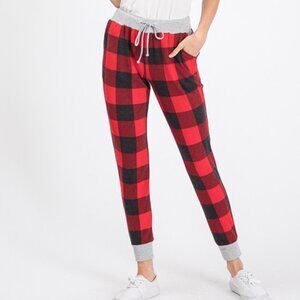 PLAID Jogger Pants with Side Pockets